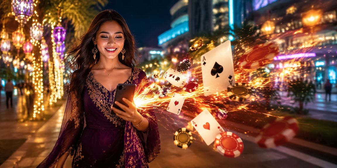 Permainan poker dalam talian dimainkan pada peranti mudah alih di Kuantan